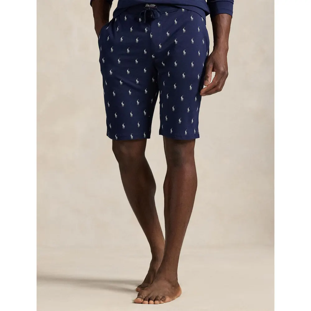 Polo Ralph Lauren Men's All Over Pony Cotton Jersey Jogger Shorts detail 2