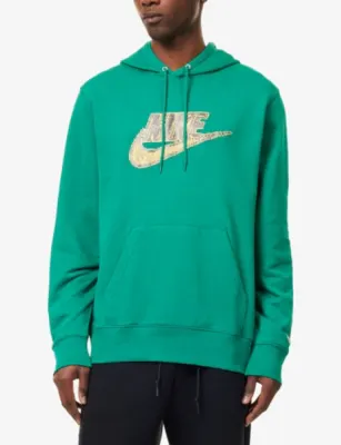NIKE Logo-Print Cotton-Jersey Hoody detail 3