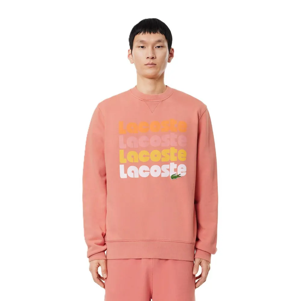 Lacoste Ombre Print Sweatshirt in Sierra Red – Clothing