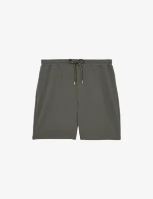REISS Tavolla Textured Stretch-Woven Shorts - SAGE GREEN detail 2