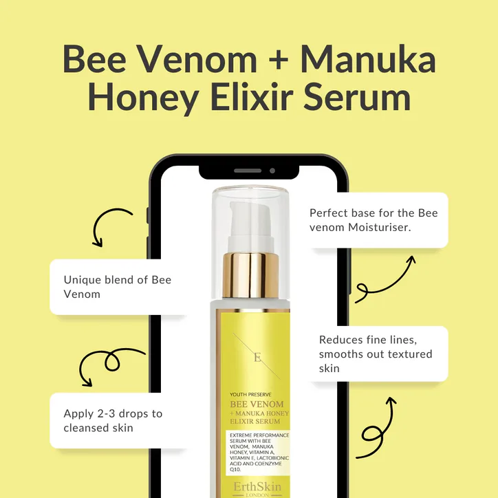 Erth Skin London Bee Venom + Manuka Honey Elixir Serum 60ml detail 3