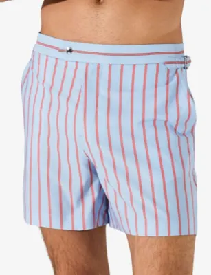 REISS Presley Pinstripe Stretch-Woven Swim Shorts detail 3