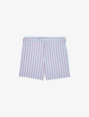 REISS Presley Pinstripe Stretch-Woven Swim Shorts