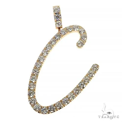 RINA - For Him CUSTOM Custom Made Diamond Initial Pendant 67965 in Rose Gold – Pendant