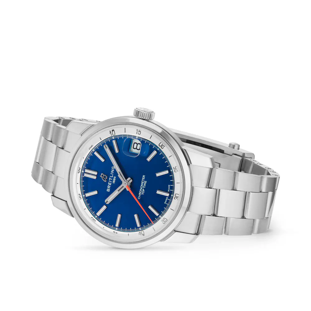 Breitling Top Time B31 38mm Mens Watch Blue Stainless Steel detail 3