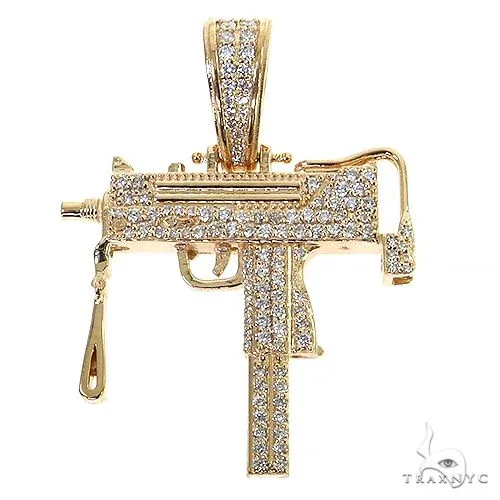 RINA - For Him DISCORD MAX Diamond Uzi Submachine Gun Pendant 68881 in Rose Gold – Pendant