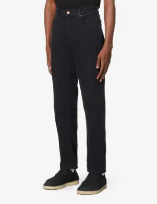 NUDIE JEANS Gritty Jackson slim-fit straight denim jeans - 30/30 in BLACK FOREST, additional product view 3