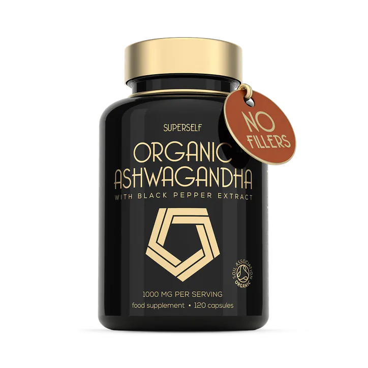 SuperSelf Organic Ashwagandha 1000mg 120 Capsules