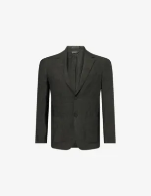 SUNSPEL Single-Breasted Linen Blazer