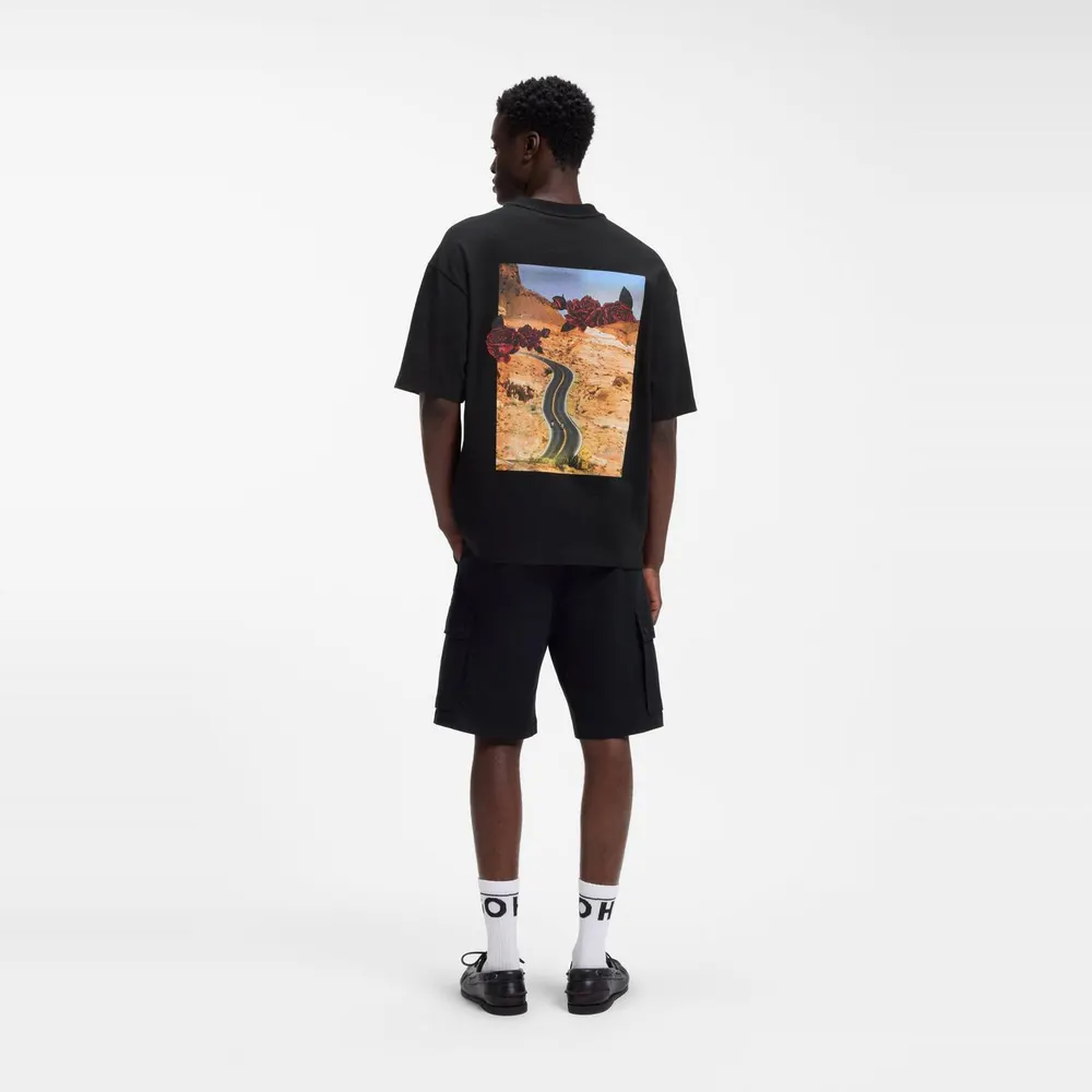 Hugo Mens HUGO Domans Short Sleeve T-Shirt with Artwork Detail detail 3