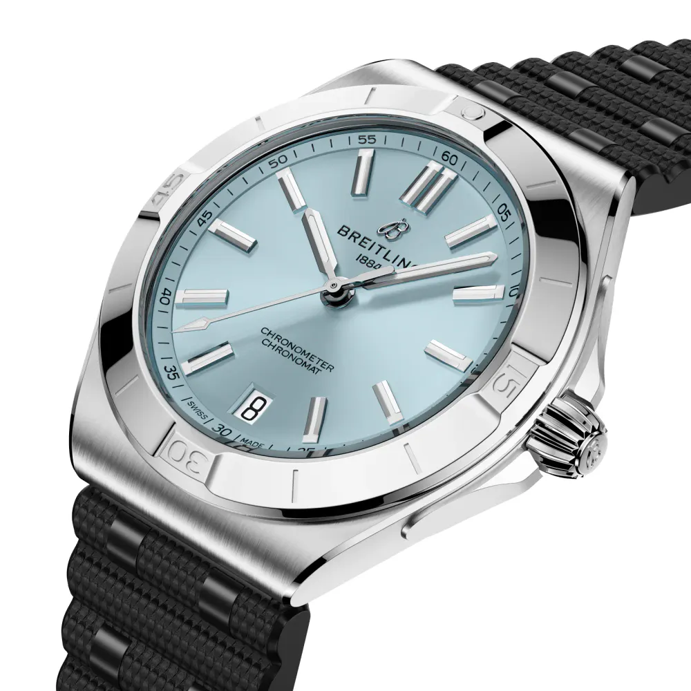 Breitling Chronomat B31 40mm Mens Watch Ice Blue Rubber in Blue, additional product view 2