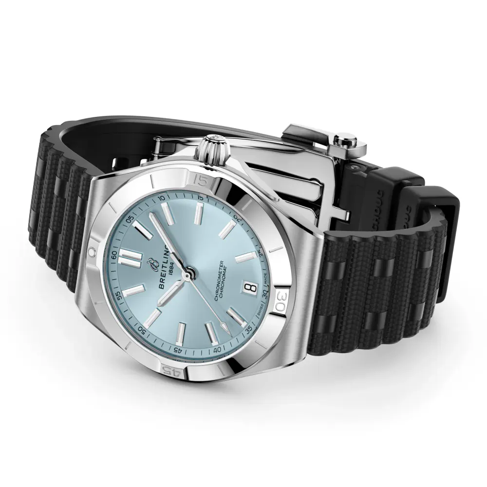 Breitling Chronomat B31 40mm Mens Watch Ice Blue Rubber in Blue, additional product view 3