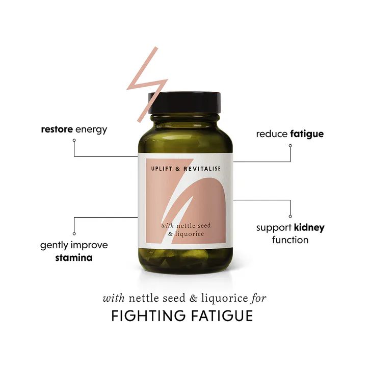 The Herbtender Uplift & Revitalise With Nettle Seed & Liquorice 60 Vegan Capsules detail 2