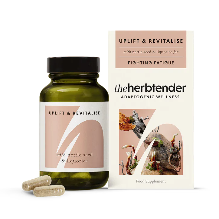 The Herbtender Uplift & Revitalise With Nettle Seed & Liquorice 60 Vegan Capsules