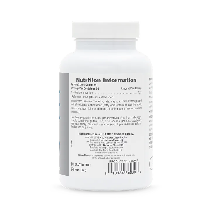 NaturesPlus Creatine Micro-Optimised 120 Capsules detail 2