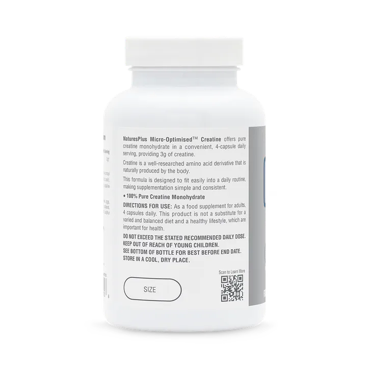 NaturesPlus Creatine Micro-Optimised 120 Capsules detail 3