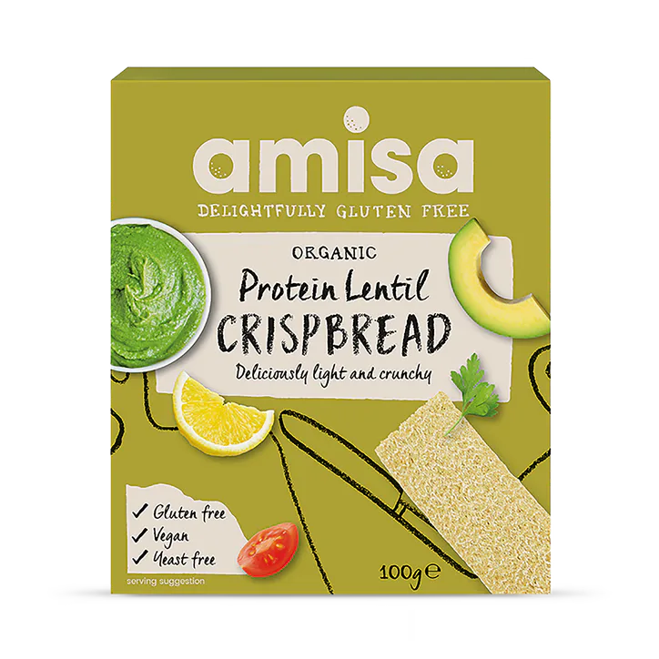 Amisa Organic Protein Lentil Crispbread 100g