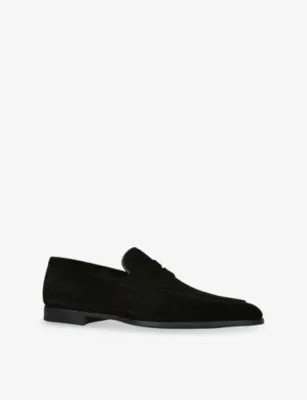 MAGNANNI Diezma suede penny loafers - EUR 45 / 11 UK MEN in BLACK, additional product view 3