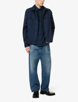 NOBL Lucas Zip-Up Cotton Shacket detail 2