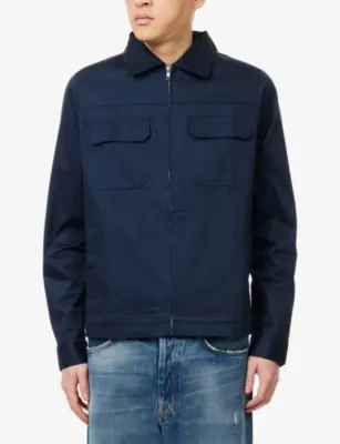 NOBL Lucas Zip-Up Cotton Shacket detail 3