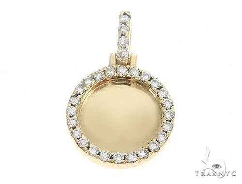 RINA - For Him FACTORY 14K Yellow Gold Customizable Photo Pendant 0.50 Inch 65099 in White Gold – Pendant