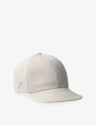 PRADA Triangle-Logo Denim Baseball Cap - S