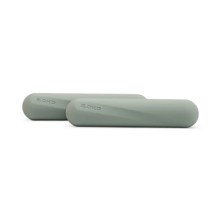 Amp Wellbeing Dumbbell Strength Bars 4kg Pair Weights Sage Green – Active Nutrition > Sports Accessories