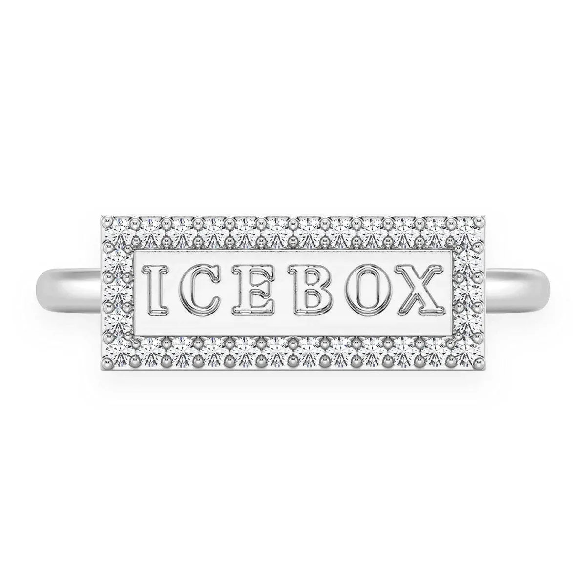 For Him Logo Silhouette Diamond Ring in White Gold / Natural Diamond – Ring