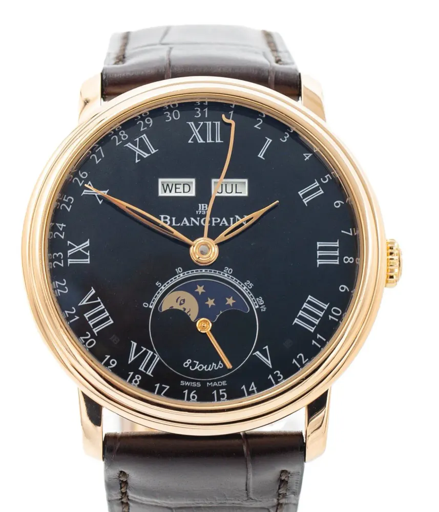 Blancpain Villeret 6639-3637-55B — 2012 — Very good in Black Roman Numeral – Pre-owned watches