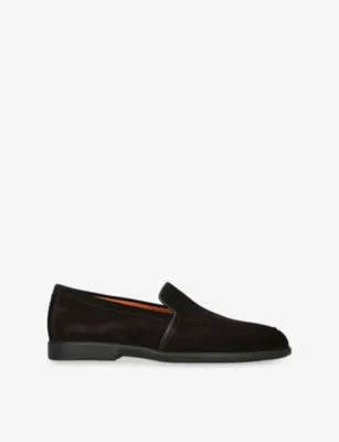 SANTONI Malibu Suede Loafers - Navy - EUR 43 / 9 UK MEN in Dark Brown – Mens | Loafers