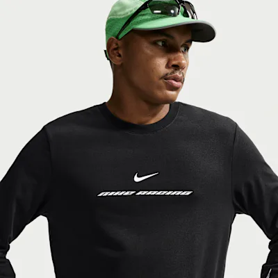 Nike Men's Dri-FIT Long-Sleeve Running T-Shirt - Black