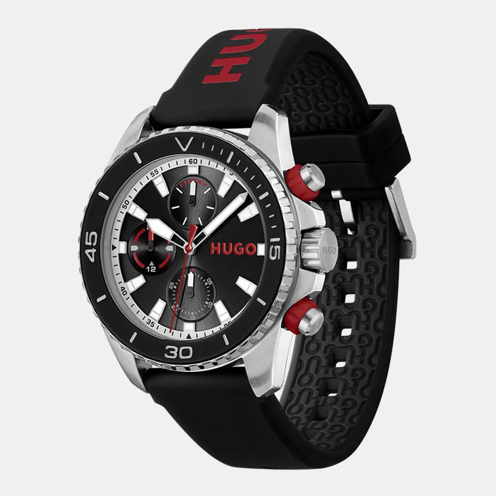 Hugo Gents HUGO #DIVE Watch in Black, additional product view 3