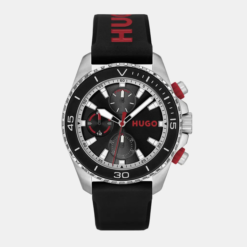 Hugo Gents HUGO #DIVE Watch in Black – Accessories