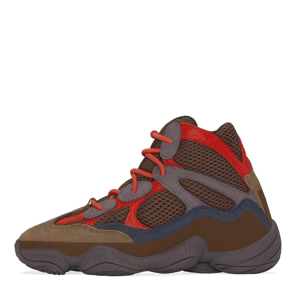 Yeezy Men's 500 High-top Sneakers in Sumac, additional product view 2