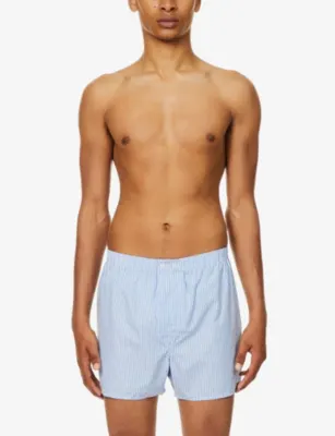 DEREK ROSE James striped-pattern classic-fit cotton boxer briefs detail 2