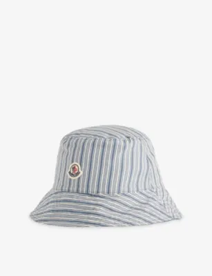 MONCLER Striped Branded Cotton Bucket Hat