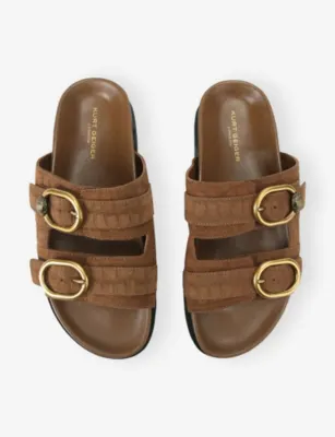 KURT GEIGER LONDON Bancroft Flat Suede Sandals - EUR 41 / 7 UK MEN in TAN, additional product view 2