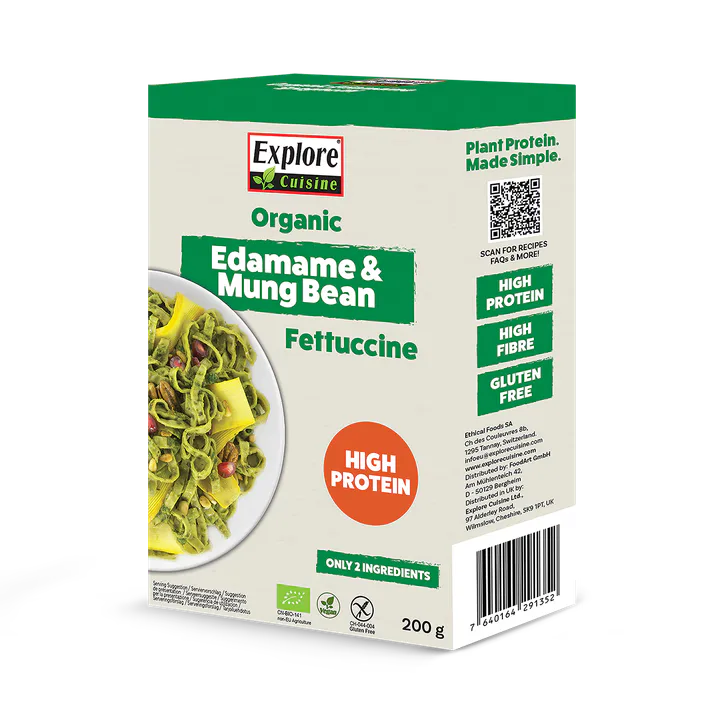 Explore Asian Organic Gluten Free Edamame & Mung Bean Fettuccine 200g