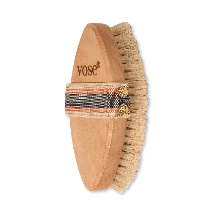Vose 100% Horse Hair Dry Body Brush - Magnolia detail 2