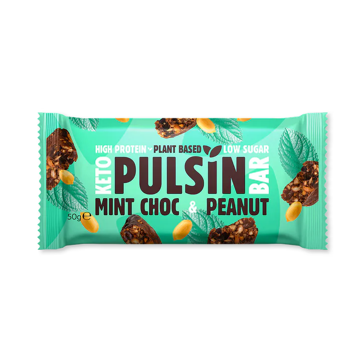 Pulsin Mint Chocolate & Peanut Keto Bar 50g