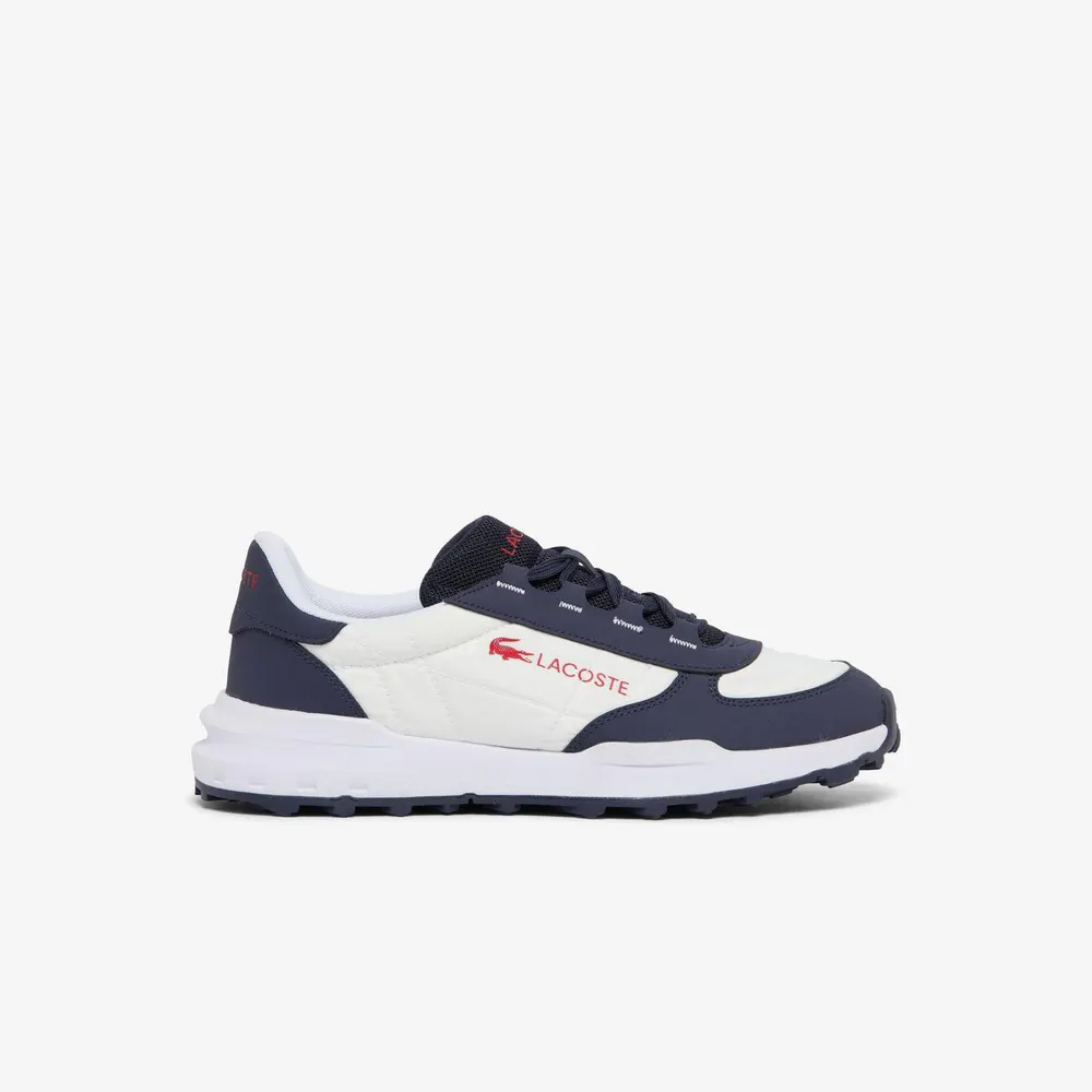 Lacoste Men's Elite ActEVO Runners in Wht/Nvy/Red 407 – Footwear