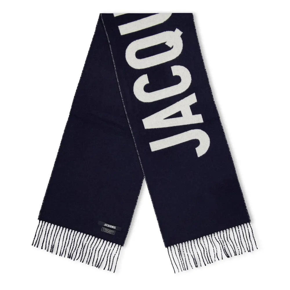 Jacquemus L'Écharpe Fringe Logo Scarf