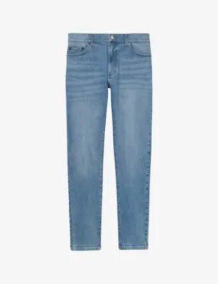 REISS Picton slim-fit tapered-leg stretch-denim jeans - LIGHT BLUE WASH - 34R