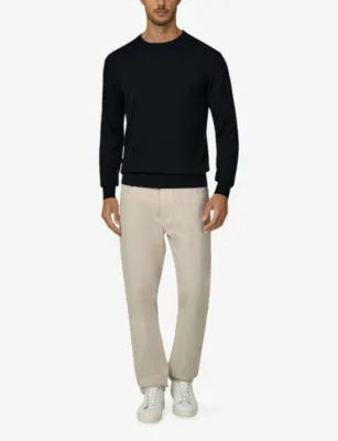 BOGGI MILANO Extrafine Merino-Wool Jumper detail 2