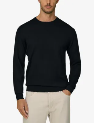 BOGGI MILANO Extrafine Merino-Wool Jumper detail 3
