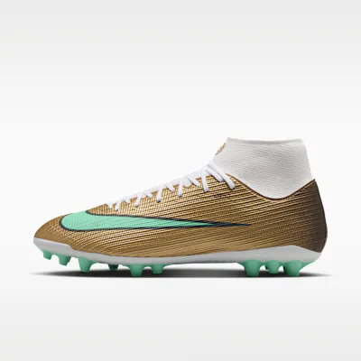 Nike Mercurial Superfly 11 Academy 'Kylian Mbappé' Artificial-Grass High-Top Football Boots - Metallic Gold/Green Glow