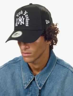 NEW ERA New York Yankees Cotton and Mesh Trucker Cap detail 2