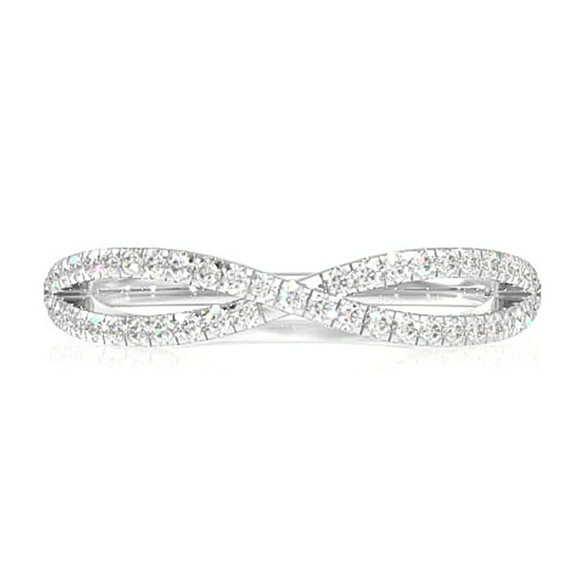 For Him Infinity Crossover Ring in White Gold / Natural Diamond – Ring