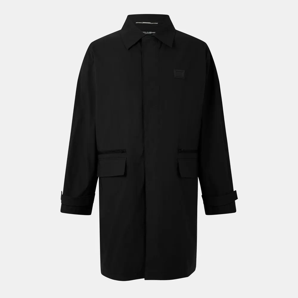 Dolce and Gabbana Men's Travel Durable Fabric Concealed Closure Mac