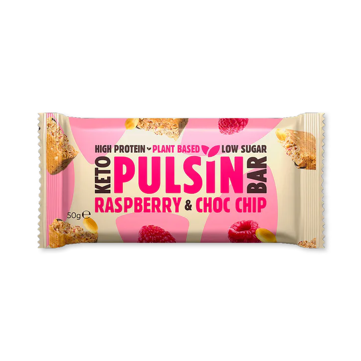Pulsin Raspberry & Choc Chip Keto Bar 50g